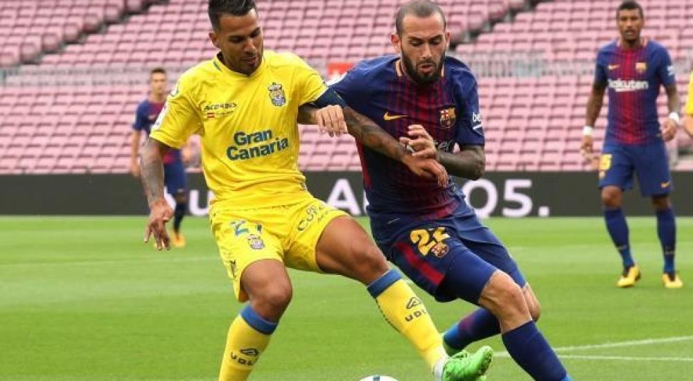 جانب من مباراة سابقة بين برشلونة ولاس بالماس