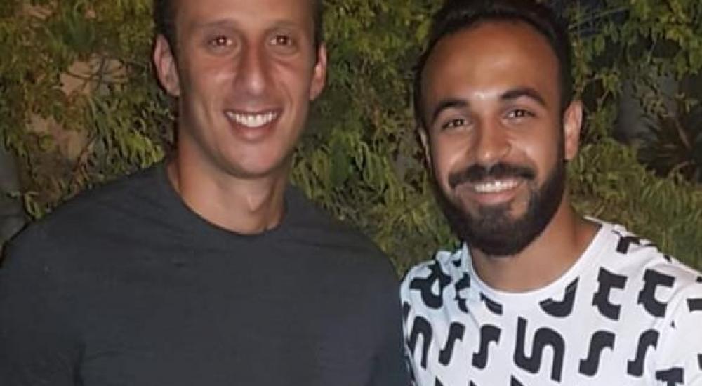 أفشة مع أمير توفيق مدير التعاقدات بالأهلي