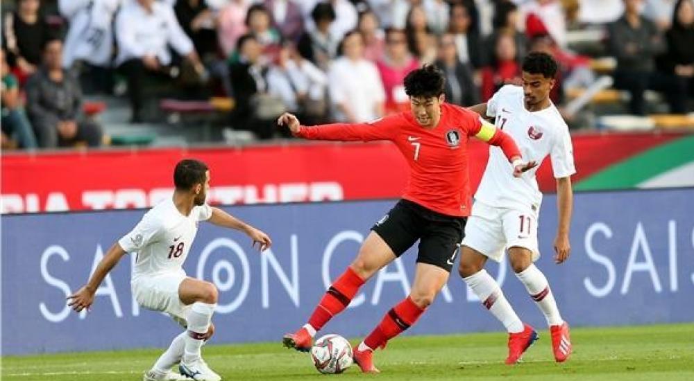 جانب من مباراة قطر وكوريا الجنوبية