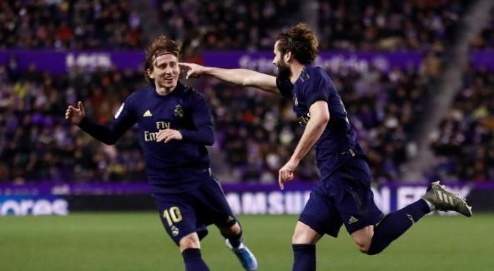 فرحة لاعبي الريال بالفوز