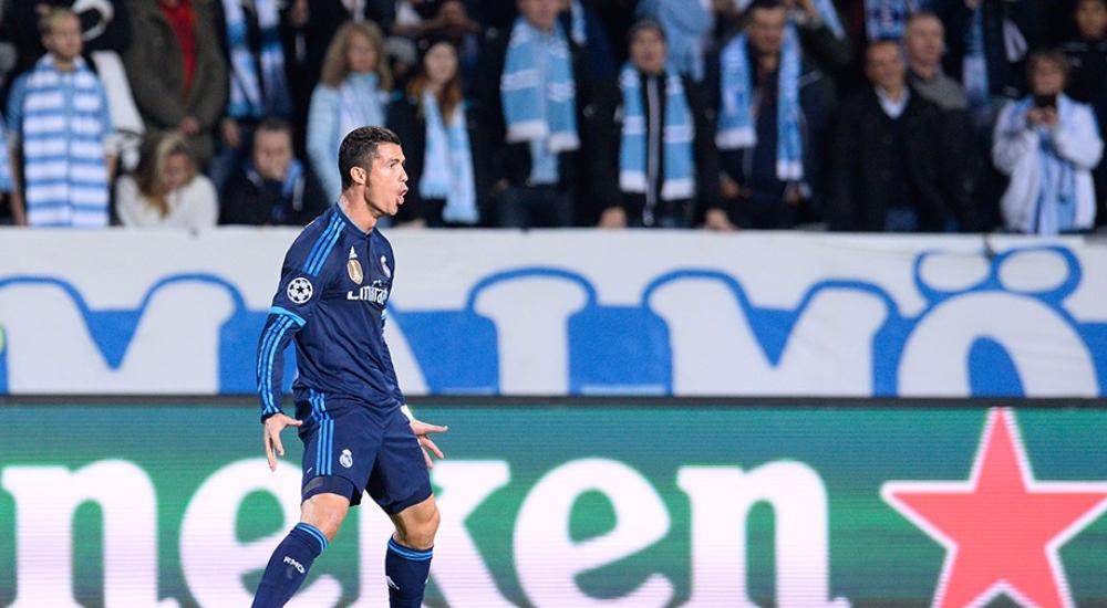 رونادو سجل هدفين في مرمى مالمو السويدي بدوري أبطال أوروبا مساء الأربعاء