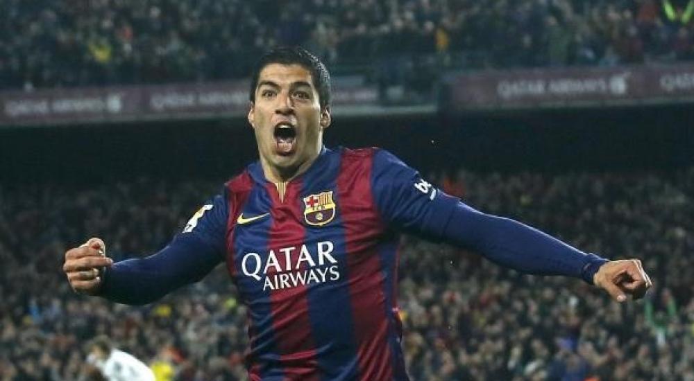 سواريز سجل هدف الفوز لبرشلونة