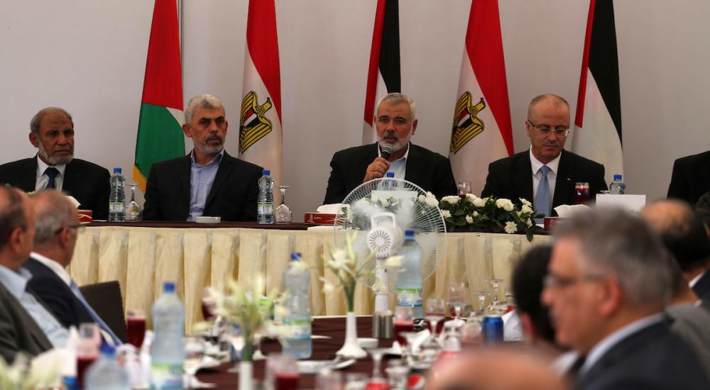 الحمد الله وهنية والسنوار بغزة أمس