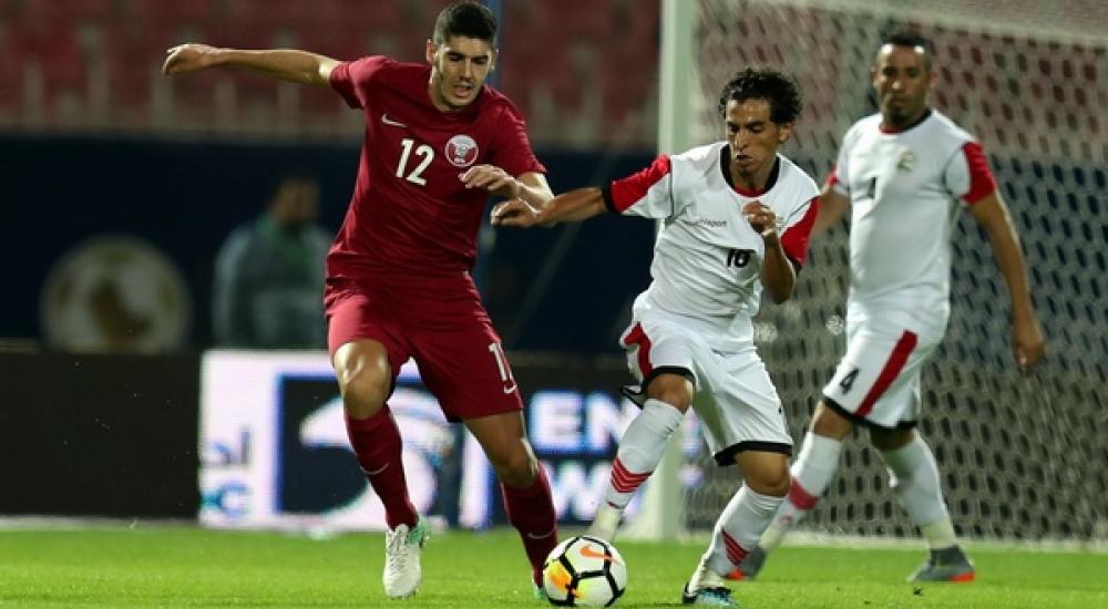 قطر فازت على اليمن برباعية دون رد