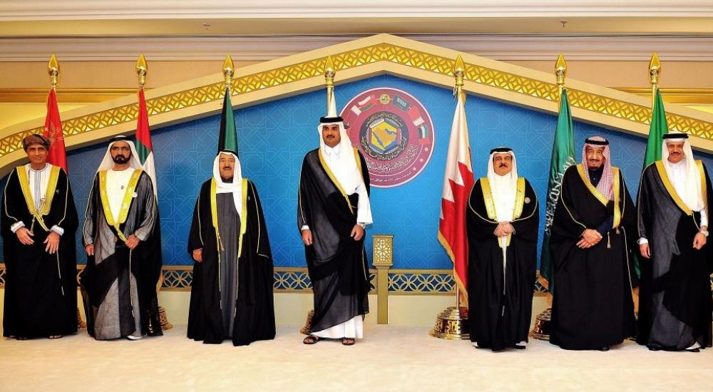 قادة الدول الخليجية في افتتاح القمة في الدوحة