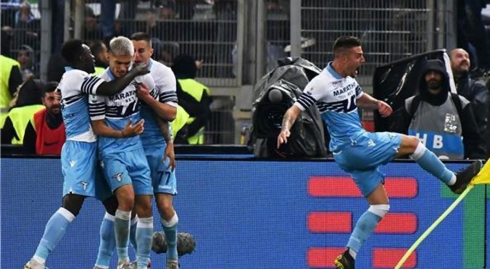 فرحة لاعبي لاتسيو