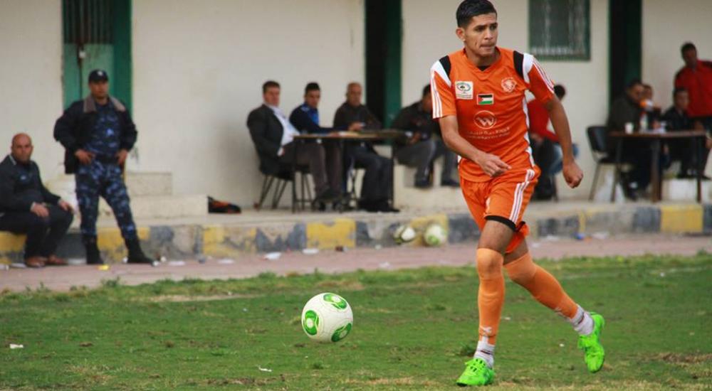 لاعب اتحاد خانيونس إبراهيم الحبيبي
