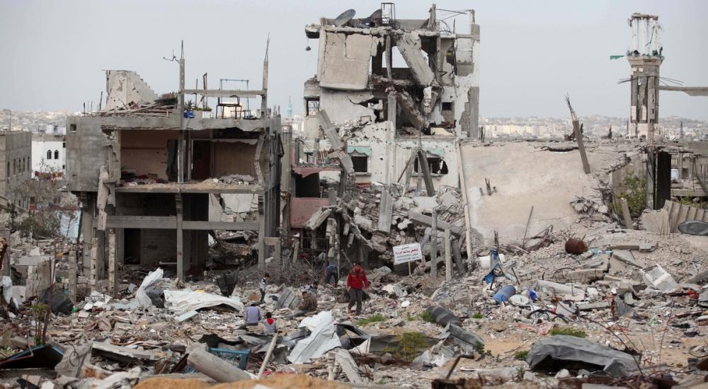 أحد البيوت المدمرة في غزة