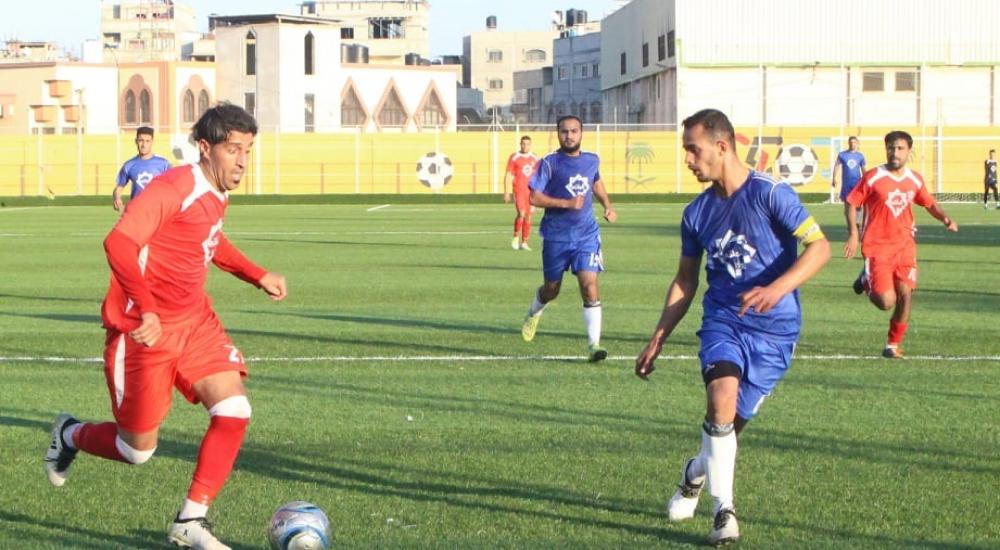 جانب من مباراة الأمل وأهلي النصيرات