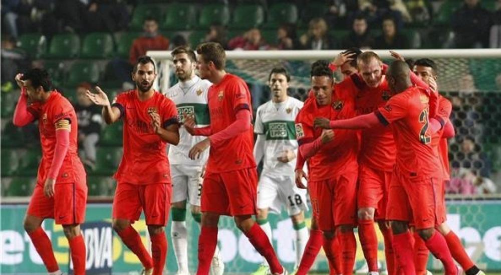 برشلونة فاز على إلتشي برباعية دون رد