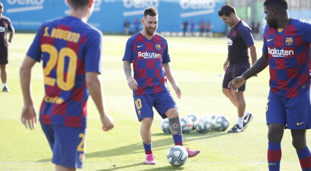 ميسي في تدريبات مساء الأربعاء