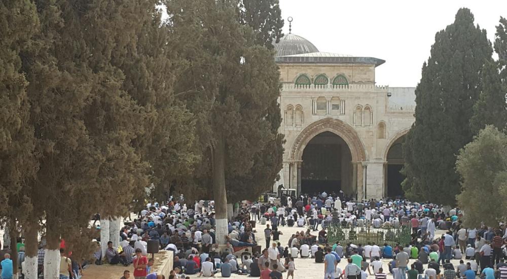 صلاة الجمعة اليوم بالمسجد الأقصى المبارك (كيوبرس)
