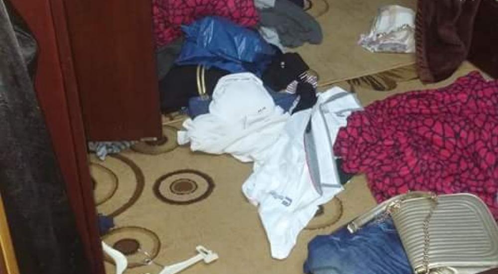 جانب من الخراب الذي أحدثه جش الاحتلال بمنازل المواطنين
