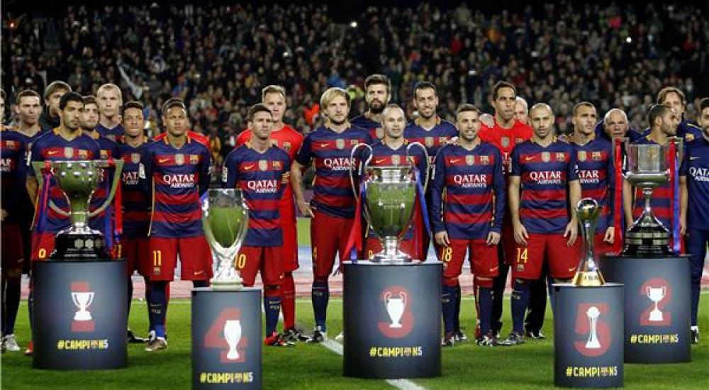 برشلونة سجل 180 هدفاً خلال عام 2015