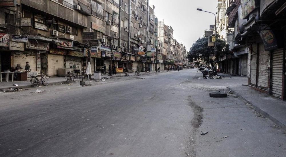 أحد شوارع مخيم اليرموك