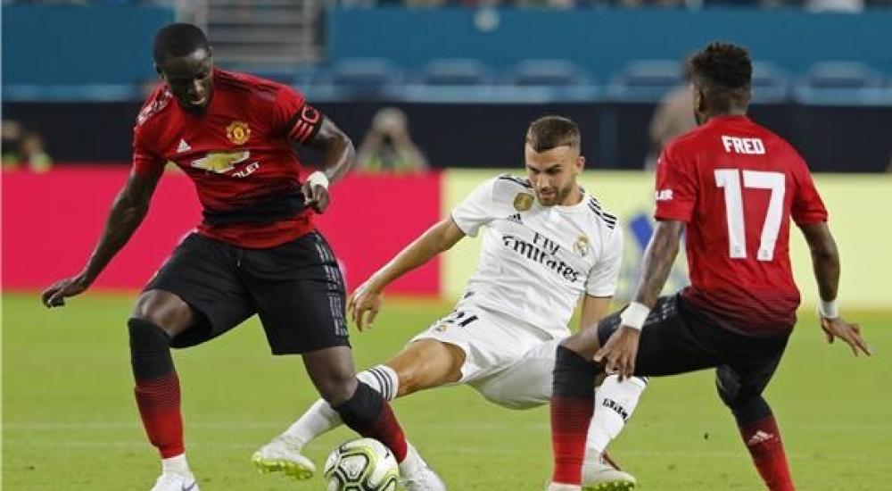 جانب من مباراة مانشستر يونايتد وريال مدريد