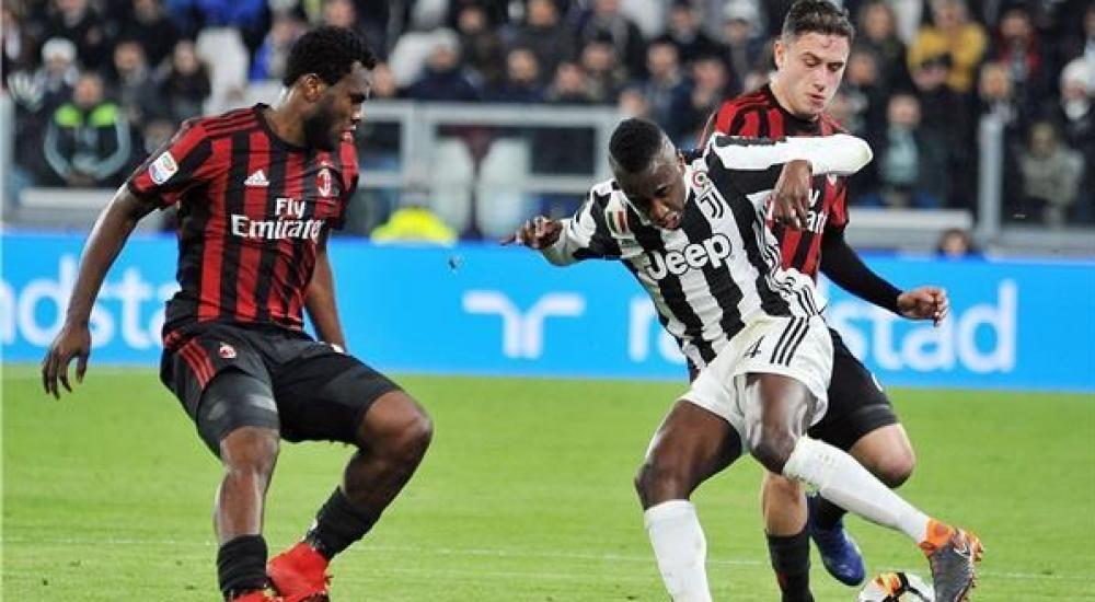 جانب من مباراة سابقة بين يوفنتوس وميلان