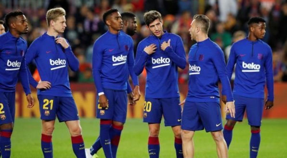 جانب من تدريب سابق لبرشلونة