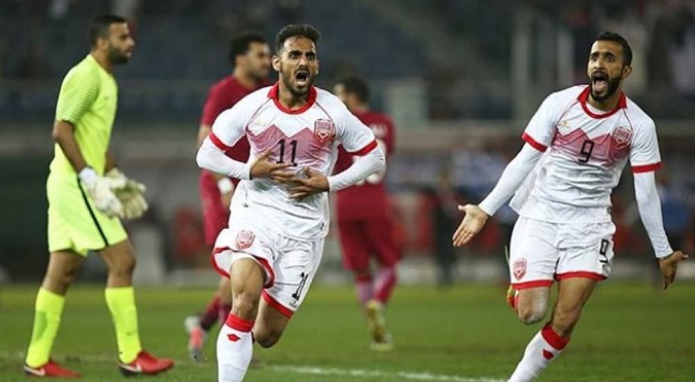 فرحة علي مدن بهدف البحرين