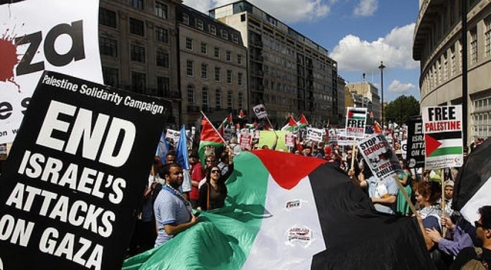 تظاهرة مؤيدة لقطاع غزة في أوروبا