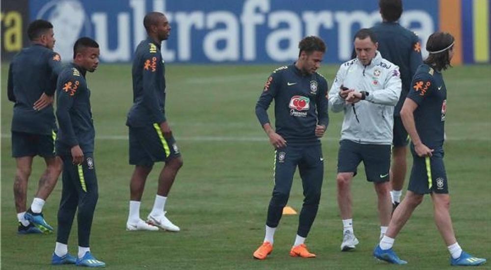 جانب من تدريبات المنتخب البرازيلي