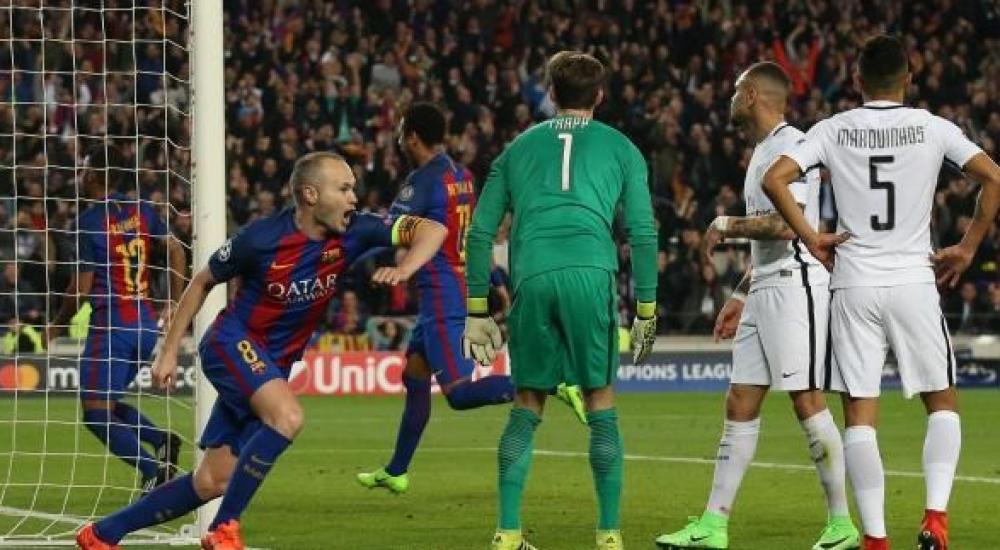 برشلونة فاز على باريس سان جيرمان بسداسية لهدف