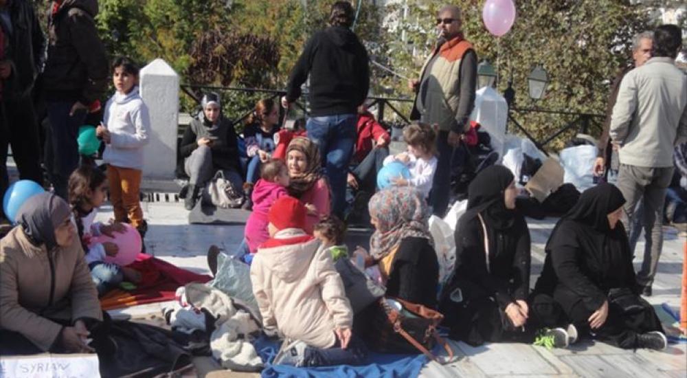 لاجئين سوريا  في اليونان