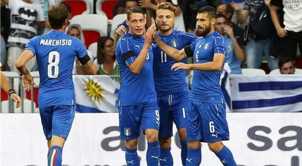 فرحة لاعبي منتخب إيطاليا