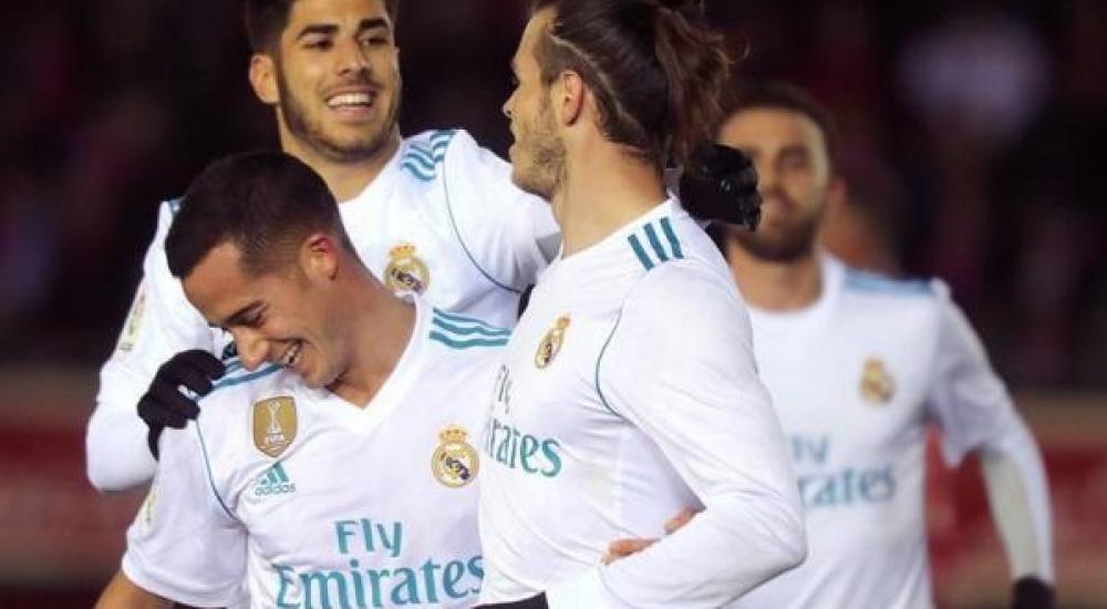 فرحة لاعبي ريال مدريد بالفوز