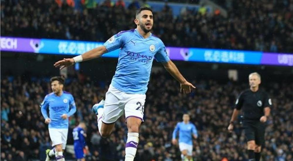 محرز سجل هدفاً في المباراة