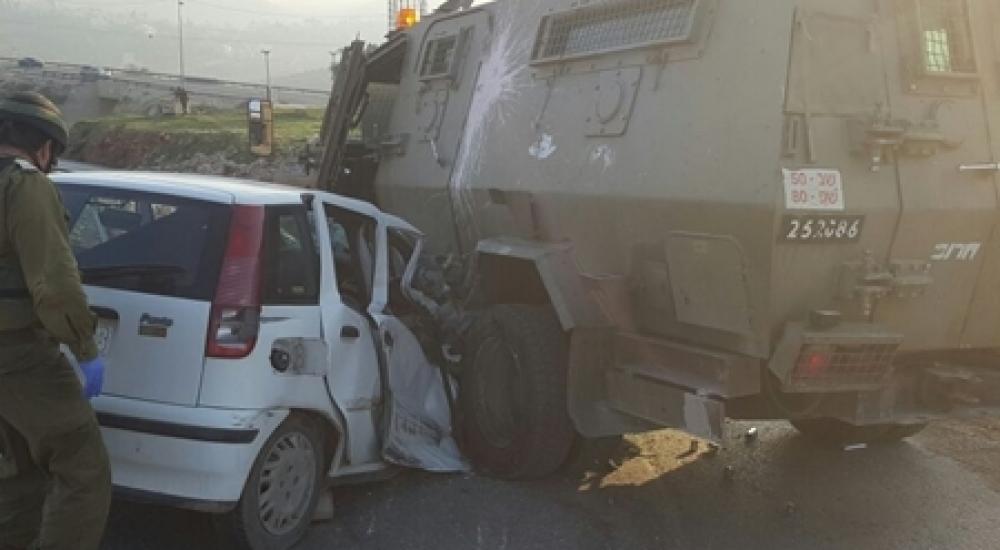 لجيش أطلق النار على شاب فلسطيني يستقل سيارة على المدخل الغربي لسلواد