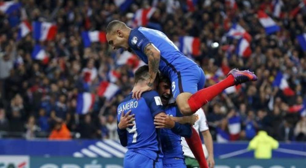 فرحة لاعبي المنتخب الفرنسي