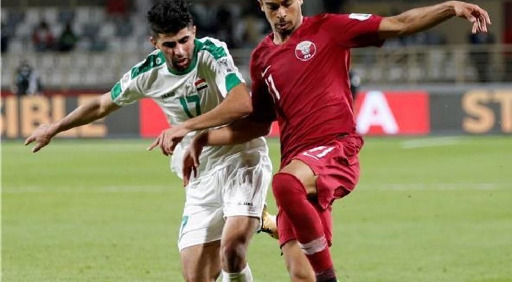 جانب من مباراة قطر والعراق