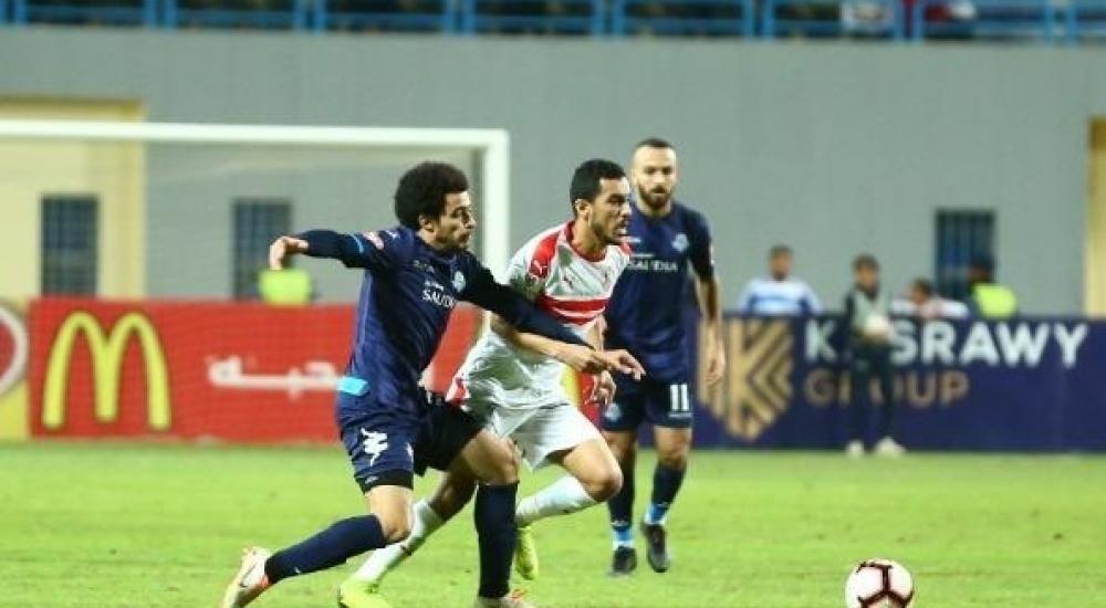جانب من مباراة الزمالك وبيراميدز