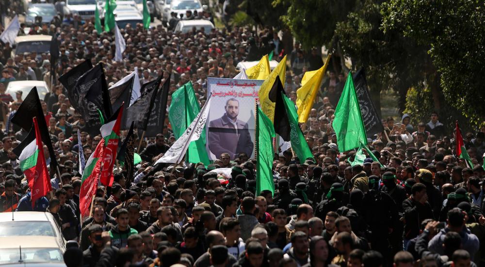 تشييع جثمان الشهيد الأسير المحرر مازن فقها بغزة