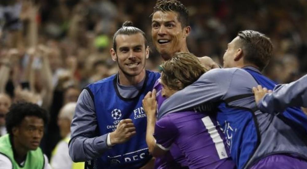 فرحة لاعبي ريال مدريد بالفوز