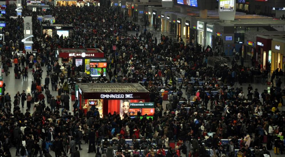 مشهد لحركة التنقلات في الصين