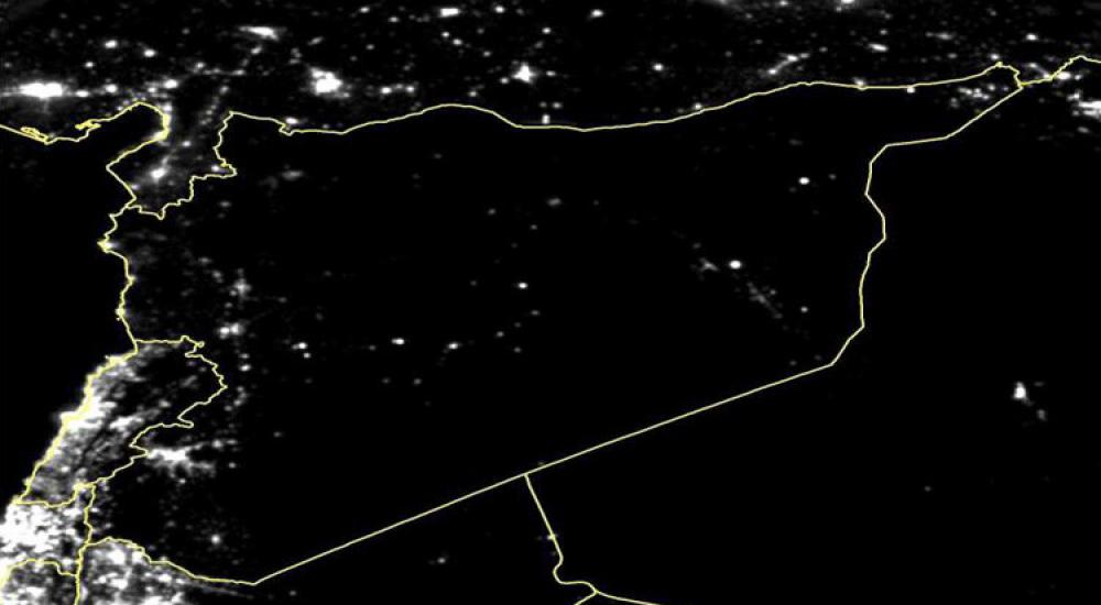 أنوار سوريا ليلا خلال عام 2015