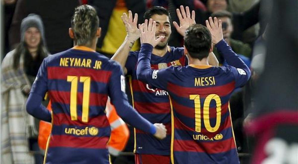 برشلونة فاز على فالنسيا بسباعية نظيفة
