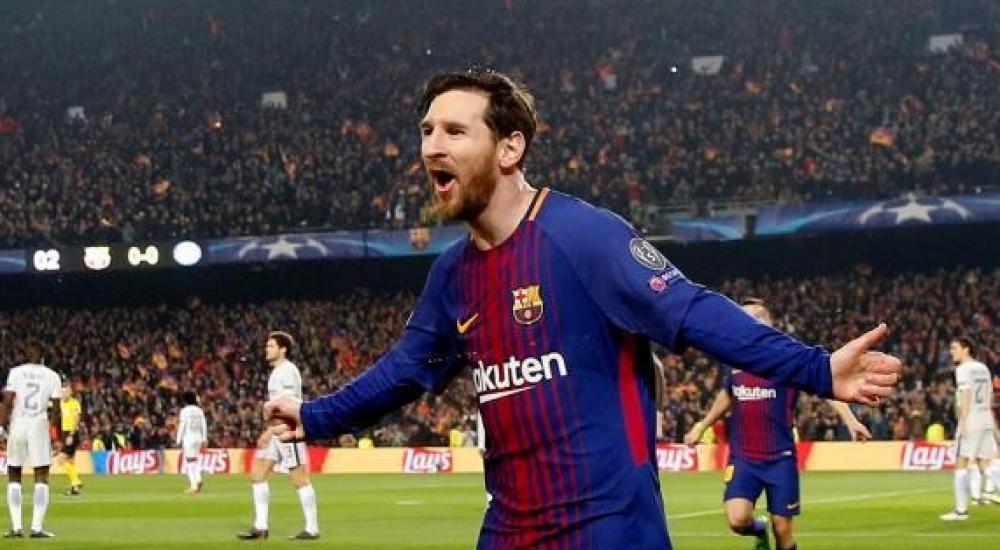 وصل رصيد ميسي إلى 100 هدف في دوري أبطال أوروبا