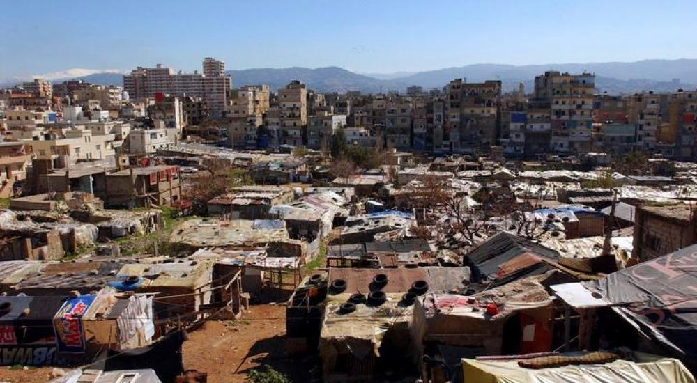 جانب من المخيمات الفلسطينية في لبنان
