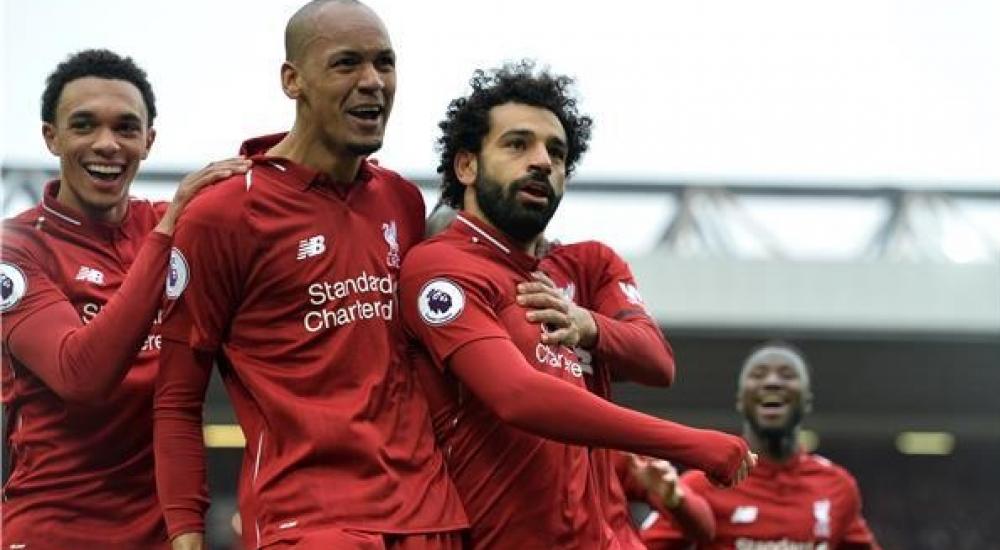 فرحة لاعبي ليفربول