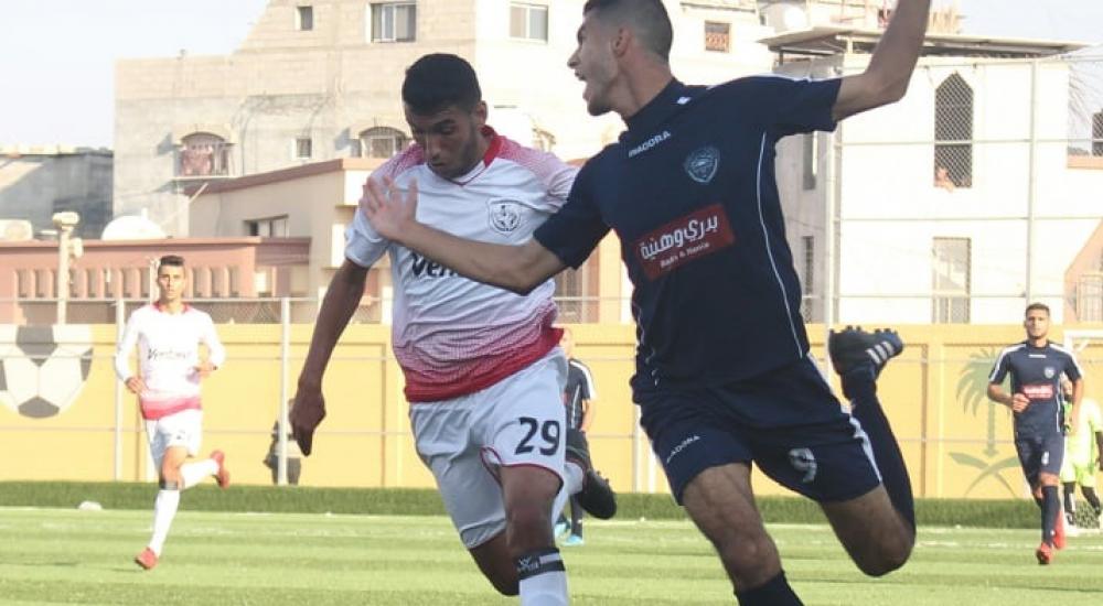 جانب من مباراة شباب خانيونس وغزة الرياضي