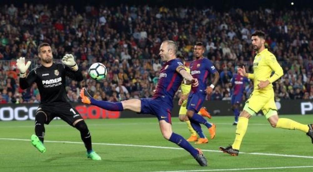 برشلونة فاز بخماسية لهدف