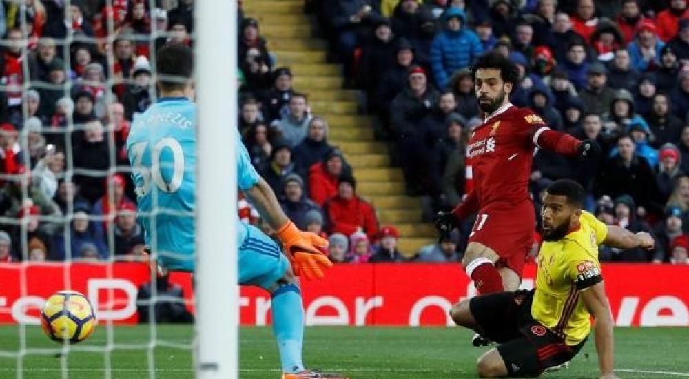 محمد صلاح سجل رباعية في مرمى واتفورد