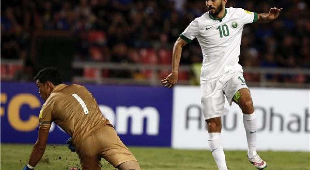 جانب من مباراة السعودية وتايلاند