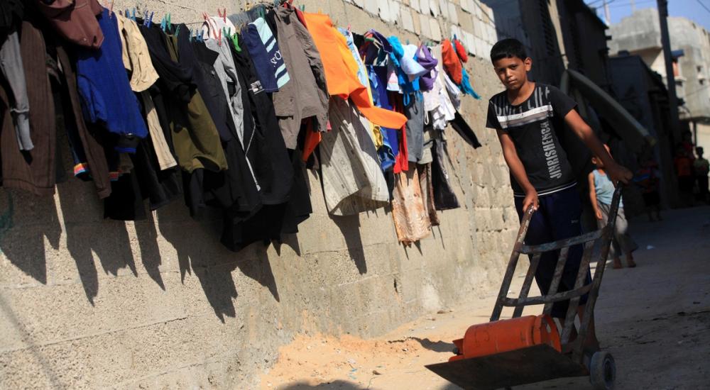 شوارع أحد مخيمات غزة