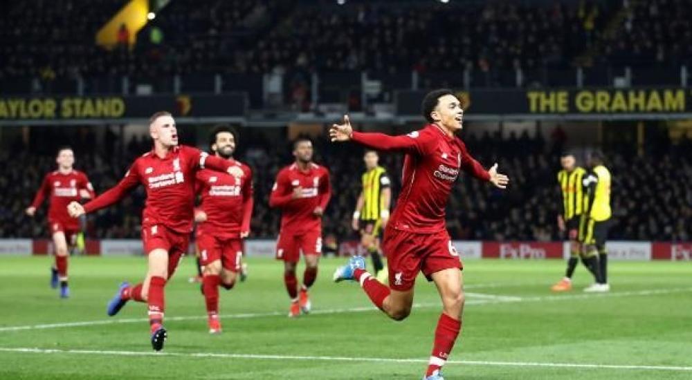 فرحة لاعبي ليفربول