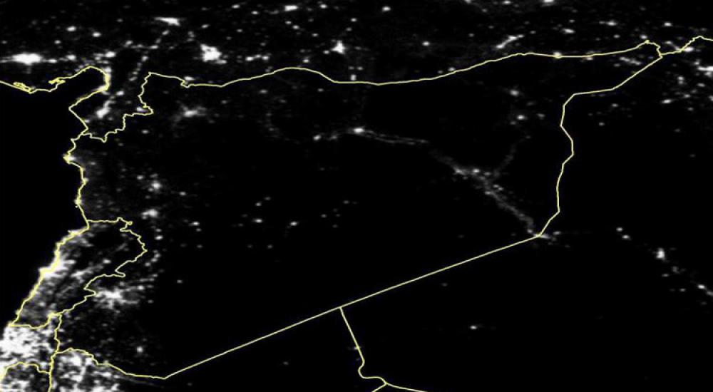 أنوار سوريا ليلا خلال عام 2013