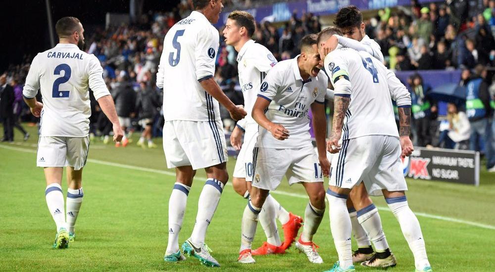 فرحة لاعبي الريال بالفوز باللقب